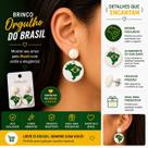Brinco Inspirado no Brasil Estilo Patriótico Feminino Brinco Inspirado no Brasil Estilo Patriótico Feminino