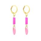 Brinco Kimberly cristal de murano rosa