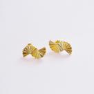 Brinco Leque Duplo Banhado a Ouro 18K