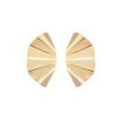 Brinco Leque Ondulado G - Banhado em ouro 18k