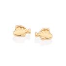 Brinco linguado banhado a ouro 527351 Rommanel