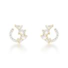 Brinco Lua cravejado com Zircônios Banhado a Ouro 18k Brinco Lua cravejado com Zircônios Banhado a Ouro 18k