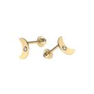 Brinco Lua Estrelada Zircônia Ouro 18K K065 21267