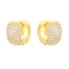 Brinco Luxo Joia Argola Cravejada Zircônias Banhado Ouro 18k Brinco Luxo Joia Argola Cravejada Zircônias Banhado Ouro 18k