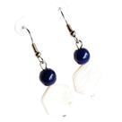 Brinco Madrepérola feminino Brinco japamalas azul escuro Brinco Madrepérola feminino Brinco japamalas azul escuro