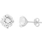 Brinco Masculino 6mm Zircônia Em Prata 925