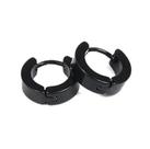 Brinco Masculino Argola Preta Aço Cirúrgico Resistente Par Brincos Pequenos Antialérgicos Oferta