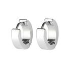 Brinco Masculino de Argola Prata - Aço Inoxidável - PAR Brinco Masculino de Argola Prata - Aço Inoxidável - PAR