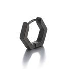 Brinco Masculino Preto Aço Inoxidável