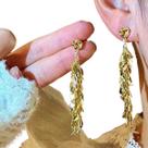 Brinco Max Franja Strass Luxo Casamento Noiva Festa Dourado - Brinco Max Franja Strass Luxo Casamento Noiva Festa Dourado -