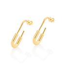 Brinco meia argola alfinete folheado a ouro 527101 Rommanel
