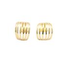 Brinco Meia Argola Banhado a Ouro Aros Lisos Brinco Meia Argola Banhado a Ouro Aros Lisos