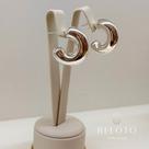 Brinco meia argola bold banhado em prata 925