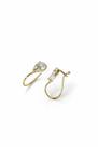Brinco Meia Argola com Zircônia Ouro 18k - 1.40