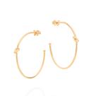 Brinco meia argola folheado a ouro 526083 Rommanel