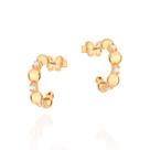 Brinco meia argola folheado a ouro BRANCO 527152 Rommanel