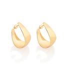 Brinco meia argola oval banhado a ouro 527291 Rommanel
