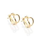 Brinco meia argola vazada banhado a ouro 18k COD. 5235980000