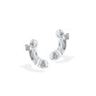 Brinco Meia Lua Martelada Prata 925