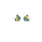 Brinco Mickey com Resina Arco Iris Aço Inox Brinco Mickey com Resina Arco Iris Aço Inox
