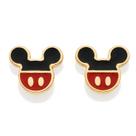 Brinco Mickey Mouse Banhado Ouro 18K com Resina - Disney