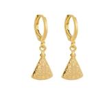Brinco Mini Argola Pingente de Santa Banhado em Ouro 18K