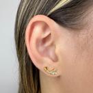 Brinco Mini Ear Cuff Borboleta Lisa e Cravejada Banhado em Ouro 18k Brinco Mini Ear Cuff Borboleta Lisa e Cravejada Banhado em Ouro 18k