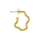 Brinco Minimalista Irregular Ondulado Prata Brinco Minimalista Irregular Ondulado Prata