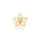 Brinco One Estrela Folheado Ouro C/ Zircônia Rommanel 527218
