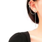 Brinco Orelha Feminino Dourado Borboletas Strass Ear Cuff