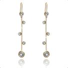 Brinco Ouro 18k 750 Modelo Gambet Zircônias Brancas