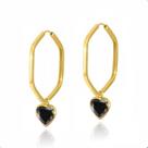 Brinco Ouro 18k Argola Com Pingentes 5mm
