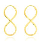 Brinco Ouro 18k Feminino Argola Infinito