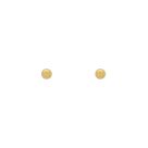 Brinco Ouro 18k Infantil Meia Bolinha Trabalhada 3 mm