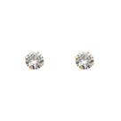 Brinco Ouro 18k Infantil Ponto de Luz 4 mm