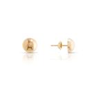 Brinco Ouro 18K Meia Bola de 7mm Clássica e Atemporal- Juvenil e Adulto Brinco Ouro 18K Meia Bola de 7mm Clássica e Atemporal- Juvenil e Adulto