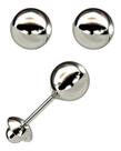 Brinco Ouro Branco Bolinha 4mm Bebê Infantil Tarraxas Rosca 24538 k045