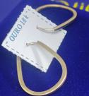 Brinco Oval Argola Ouro 18 Kilastes Peso 1.80 Gramas 22 x 17 mm