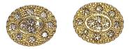 Brinco Oval Folheado Com Zircônia - Manuela Beatriz Brinco Oval Folheado Com Zircônia - Manuela Beatriz