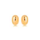 Brinco Oval Liso - Ouro