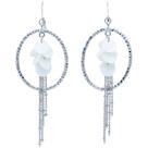 Brinco Oval Madrepérola Semijoia Ródio Branco Akasaki BC0270 Brinco Oval Madrepérola Semijoia Ródio Branco Akasaki BC0270