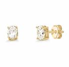 Brinco oval moissanite 6x8mm 3ct joia de prata luxo möverich