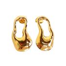 Brinco Oval Ondulado Orgânico Folheado Ouro 18K Softjoias Brinco Oval Ondulado Orgânico Folheado Ouro 18K Softjoias