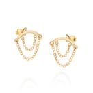 Brinco palito com correntes banhado a ouro 18k COD. 5275870000