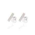 Brinco palito de prata maciça 925 BRANCO 820203 Rommanel