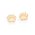 Brinco pata de pet folheado a ouro 527250 Rommanel