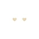 Brinco Pavê Coração com Zircônias em Ouro 18K - AU14128