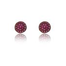 Brinco pave de zircônias vermelho Brinco pave de zircônias vermelho