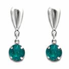 Brinco Pedra Azul Turquesa Banhado a Prata Brinco Pedra Azul Turquesa Banhado a Prata
