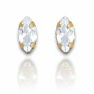 Brinco Pedra Navete Zirconia Banhado Ouro 18k Semijoia
